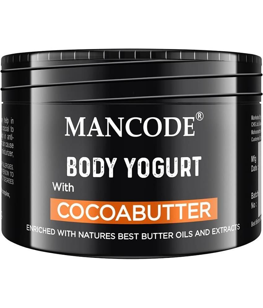 Mancode Cocoa Butter Body Yogurt Body Cream for Men, Dry Dull Rough Skin Quick Absorbing, 100 gm (Pack of 1)
