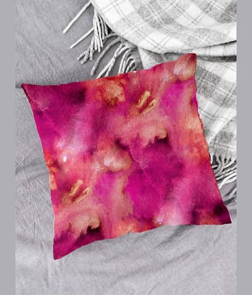 Houzzcode - Water Repellent Pink Polyester Pillow Covers 40x40x3 ( Pack of 1 )