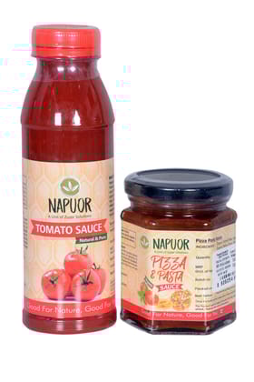 NAPUOR Tomato Ketchup, 345 gm & Pizza Pasta Sauce, 300 gm - Combo Pack