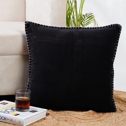 Black Velvet Cushion Cover- Stitched corners-12 x 12 inches
