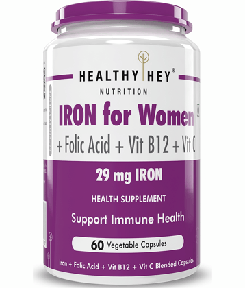 HEALTHYHEY NUTRITION Iron Supplement for Women -100% Chelated 21 mg Capsule
