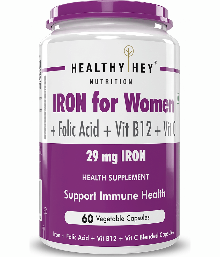 HEALTHYHEY NUTRITION Iron Supplement for Women -100% Chelated 21 mg Capsule