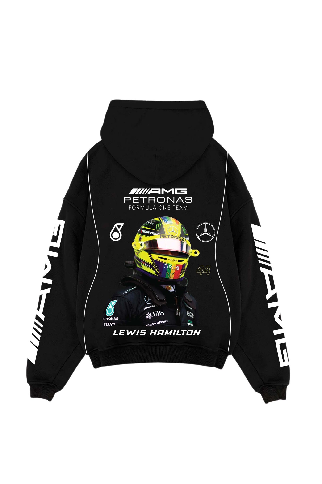 Lewis Hamilton Designed Oversized Hoodie-S / Black