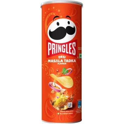 Pringles Potato Chips - Desi Masala Tadka Flavour- Crunchy and Crispy Can