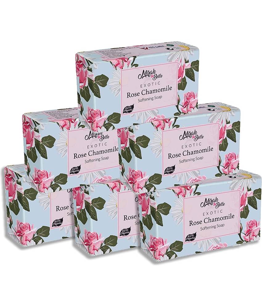 Mirah Belle Organic Rose Chamomile Softening Soap 125 g Pack of 6