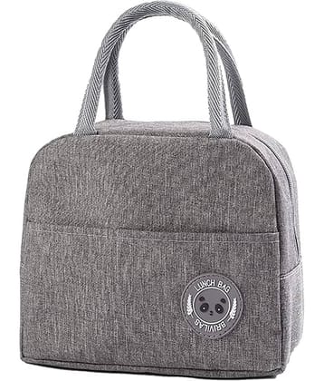 House Of Quirk Gray Lunch Bag ( 1 Pc )