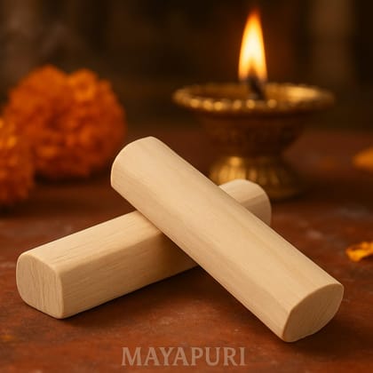 MAYAPURI Original Chandan Kath or White Sandalwood Stick for Rituals and Spiritual Practices (40gm) MAYAPURI Original Chandan Kath or White Sandalwood Stick for Rituals and Spiritual Practices (40gm)