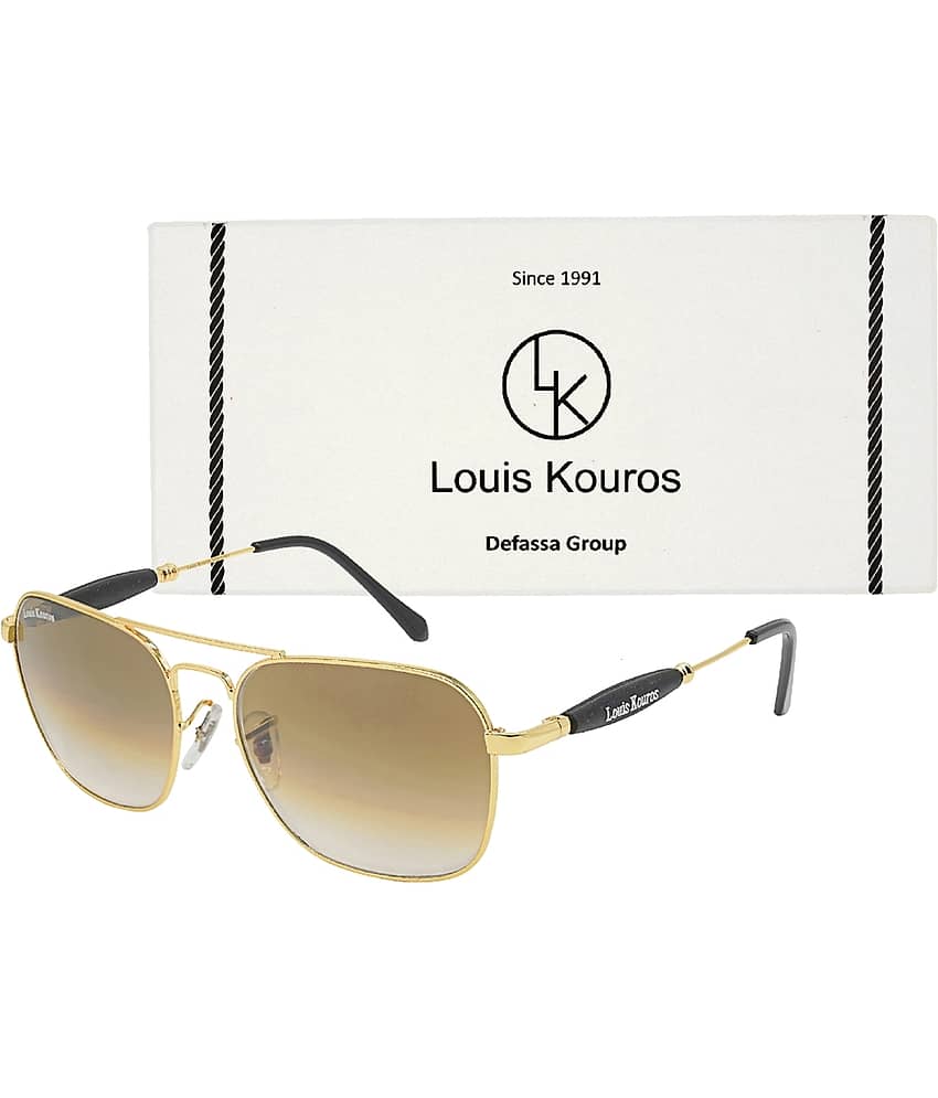 LOUIS KOUROS Gold Square Sunglasses ( Pack of 1 )