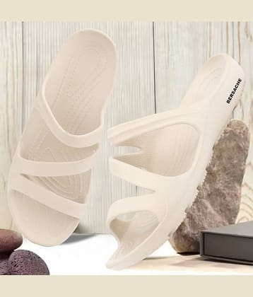 Bersache White Women's Open Toe Flats