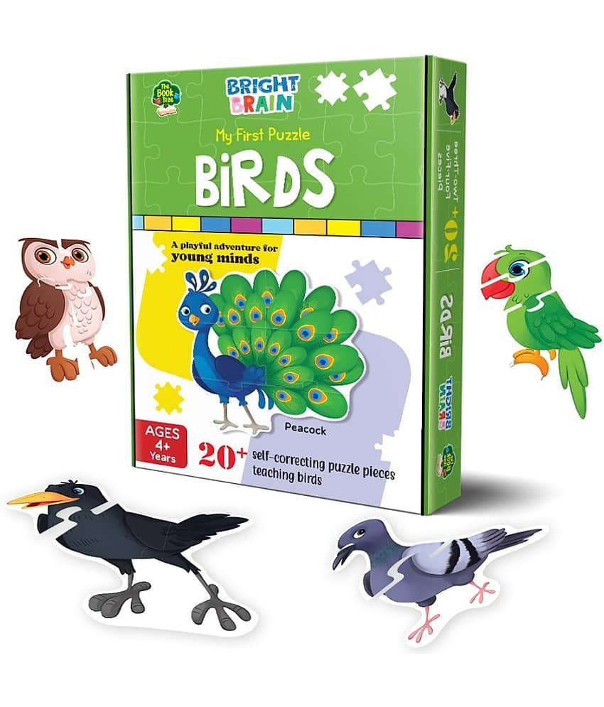 The Book Tree Birds 20+ Piece Jigsaw Puzzle for Preschoolers, Educational Toy for Learning Different Birds, Gifts for Kids Ages 3 to 6