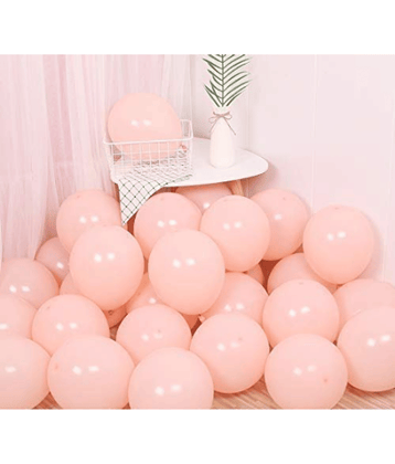 Jolly Party  Pastel Peach Balloons Latex Party Balloons (Pack Of 100pc)