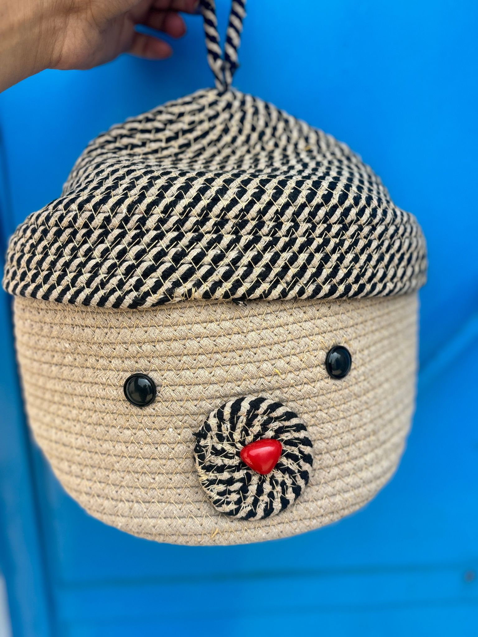 Storage cute jute bag/ vanity box , kitchen storage box , accessories box , jute storage box