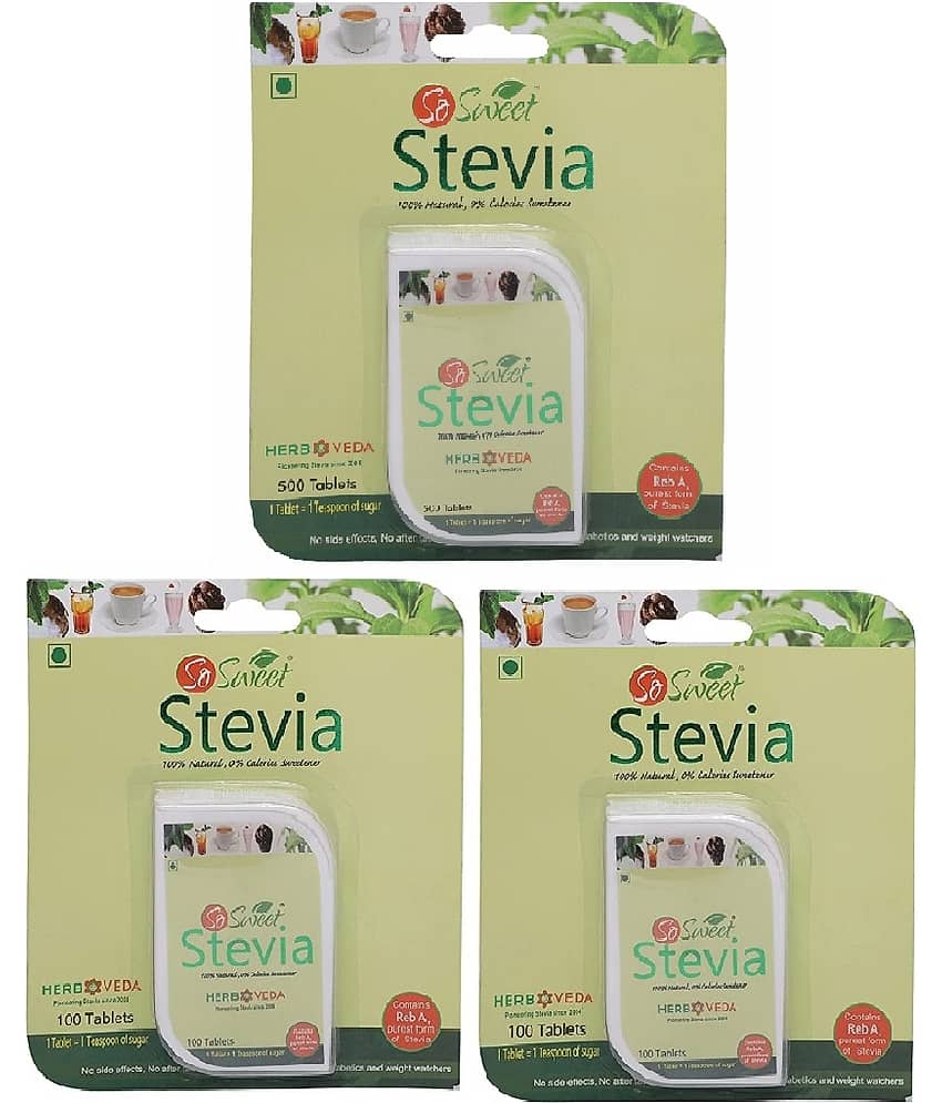 So Sweet (500+100x2 Tablets) Sugar Substitute Tablets 153 g Pack of 3