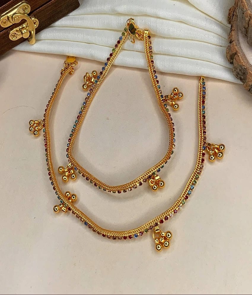 MGSV Gold Anklets ( Pack of 1 )