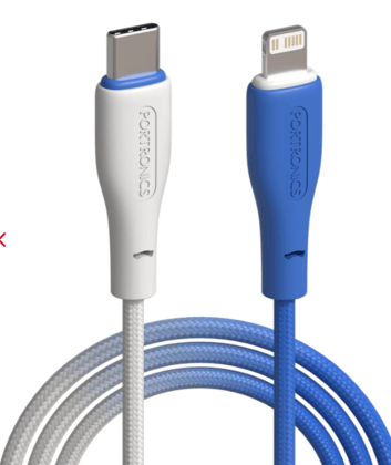 HUE X - Type C To 8 Pin 20W 1M, White+Blue