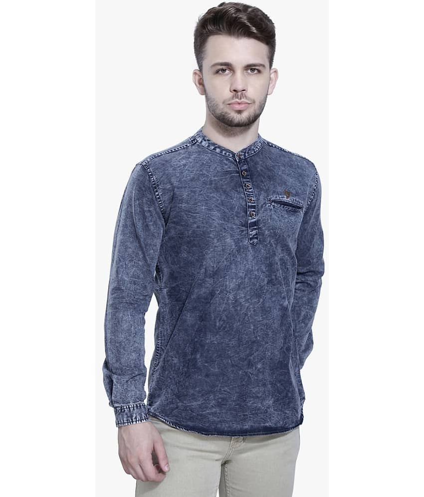 Kuons Avenue - Grey Cotton Men's Regular Kurta ( Pack of 1 )