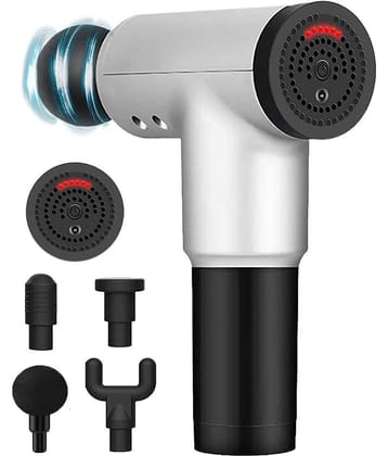 Gun Massager Machine for Full Body Pain Relief With 6 Speed Settings And 5 Heads Attachment