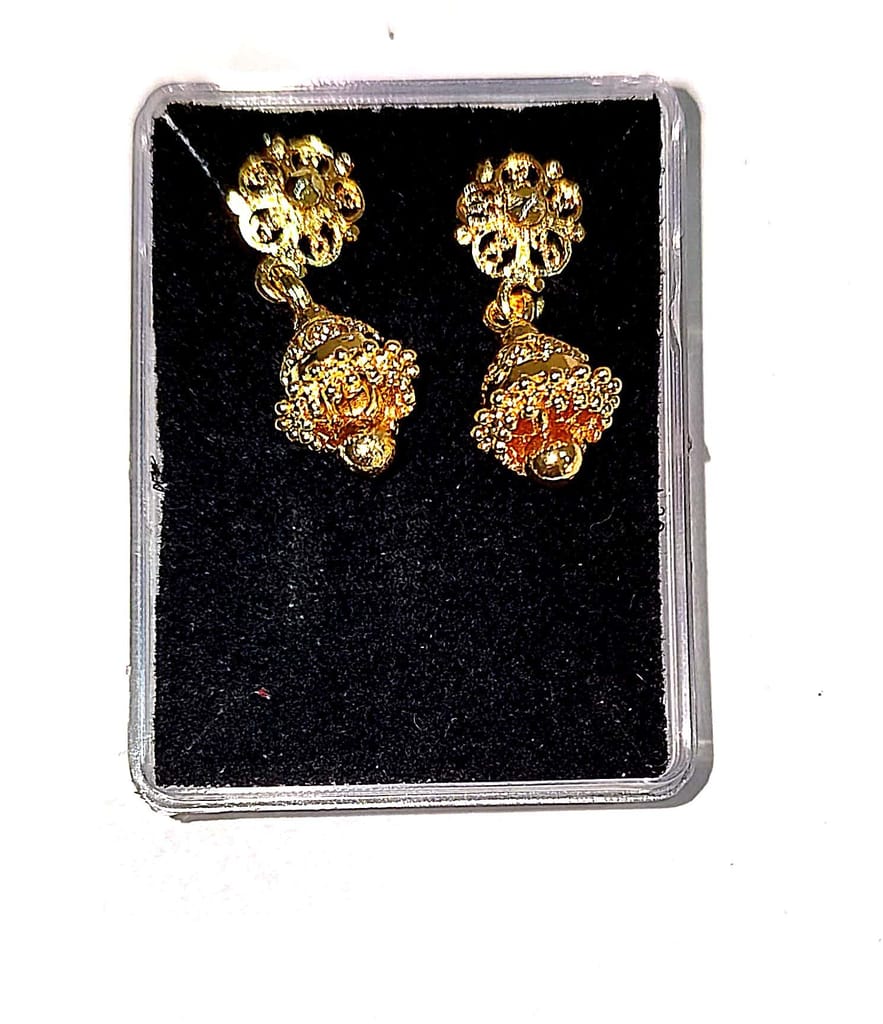 Gold Plated Traditional Indian Jhumka Earrings