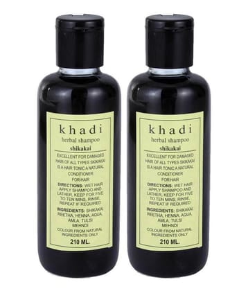 Khadi Shikakai Shampoo- Twin  Pack - 210 Ml