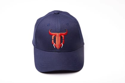 Go Devil Logo Printed Navy Blue Cap