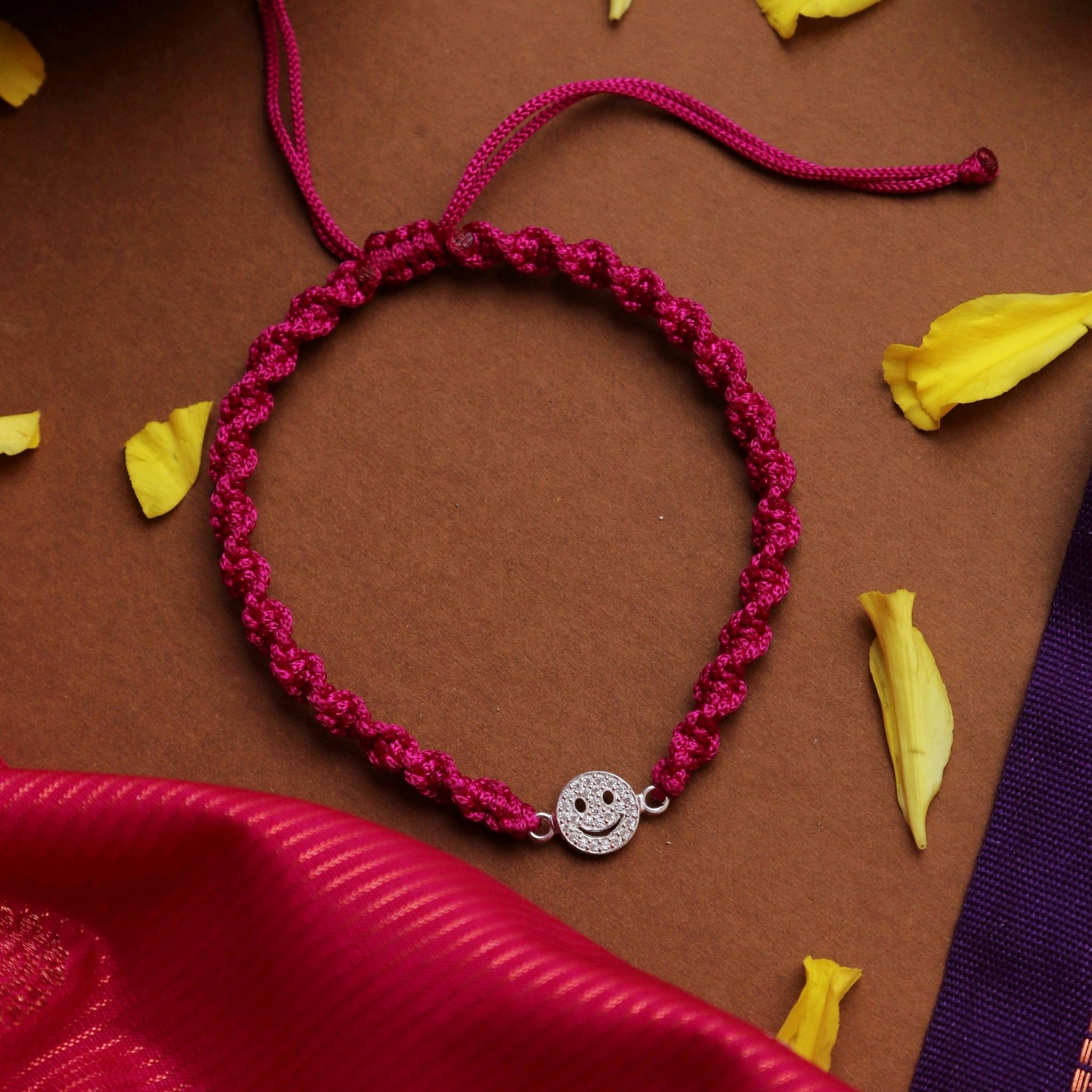 Smiley Sterling Silver Rakhi