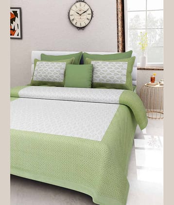 PETROSOLY Cotton 1 Double Bedsheet with 2 Pillow Covers ( White )