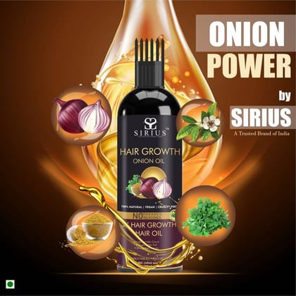 RKG SIRIUS KHADI ONION HAIR OIL | HAIR GROWTH OIL & CONTROL HAIR FALL | AYURVEDIC  HAIR OIL  (100 ML)