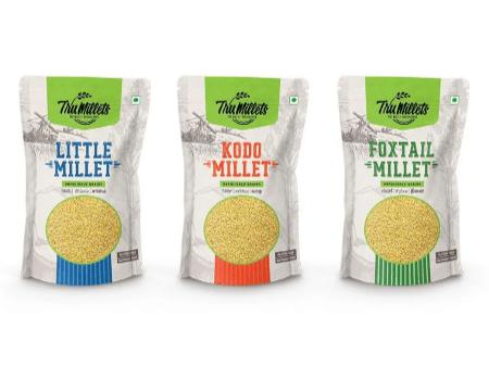 Combo Unpolished Raw Millets - Kodo , Foxtail, Little - 500gms each