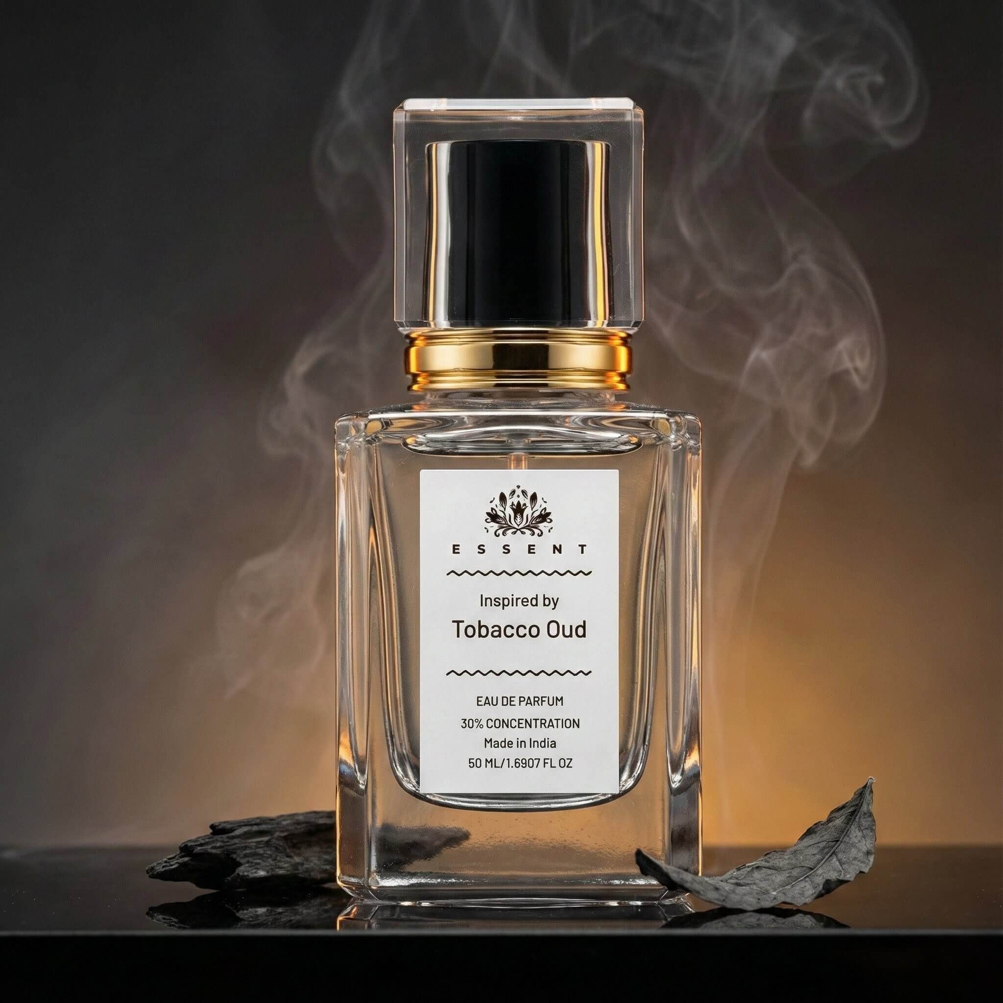 Essent Perfumes Tobacco Oud Eau de Parfum (EDP) โ Smoky Tobacco Oud Woody Long Lasting Perfume โ Unisex Fragrance