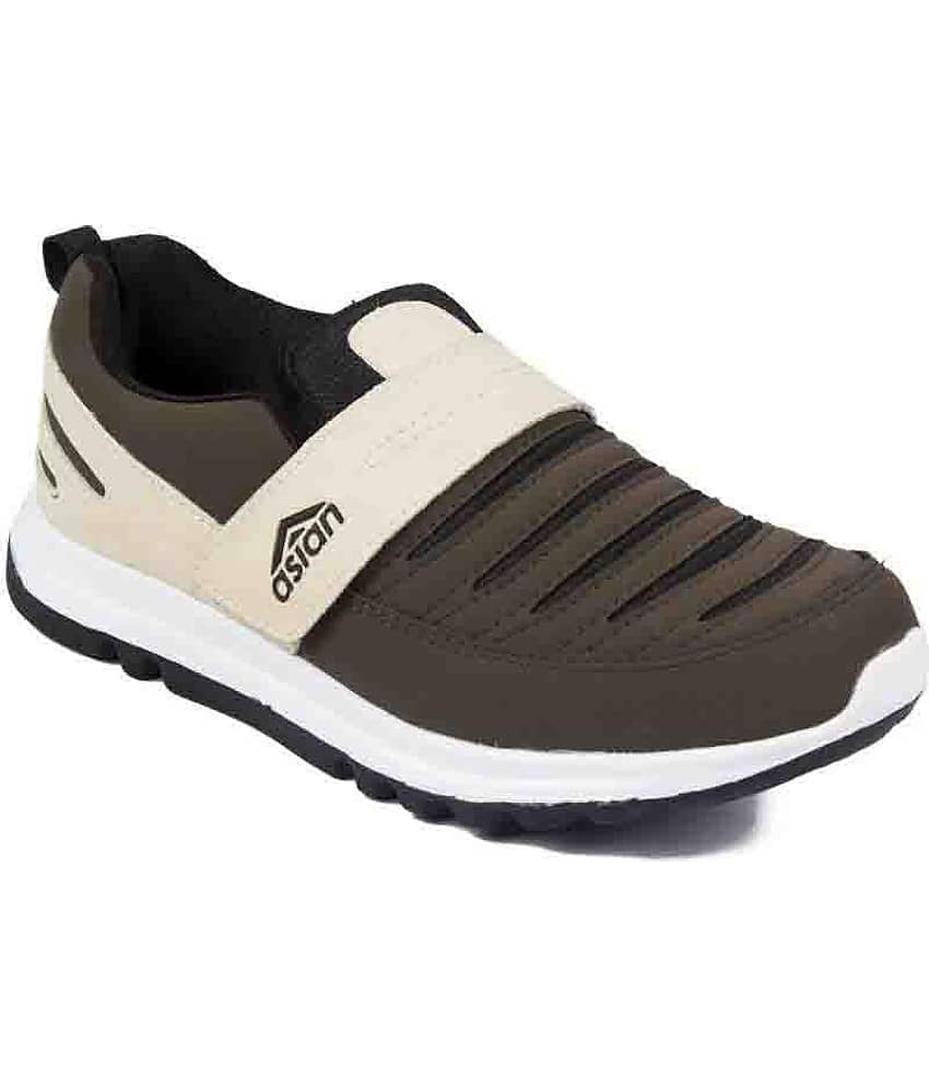 ASIAN  Brown Men's Sports Running Shoes