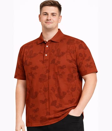 RELANE Men Polyester Regular Fit Printed Polo T Shirt ( Maroon )