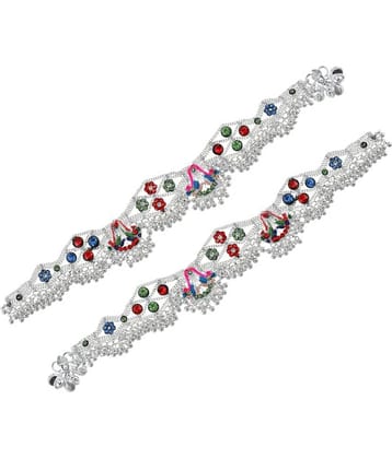 Charms Silver Anklets ( Pack of 1 )