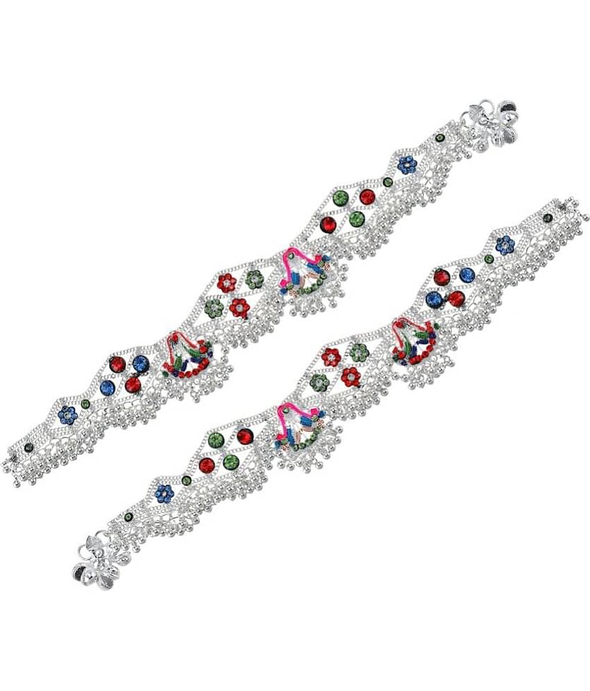 Charms Silver Anklets ( Pack of 1 )