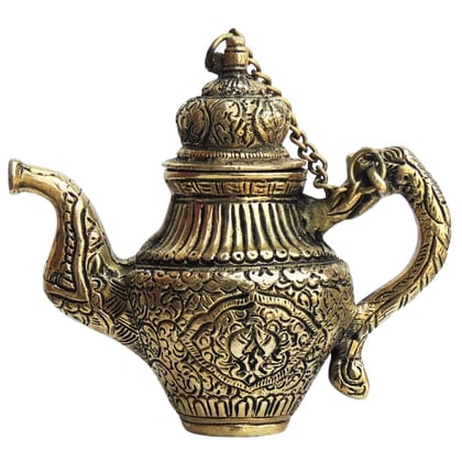 Brass Tea Pot Kettle | Vintage Serving & Kitchen Decor, Height : 6 Inch (BSMAS1370 C)