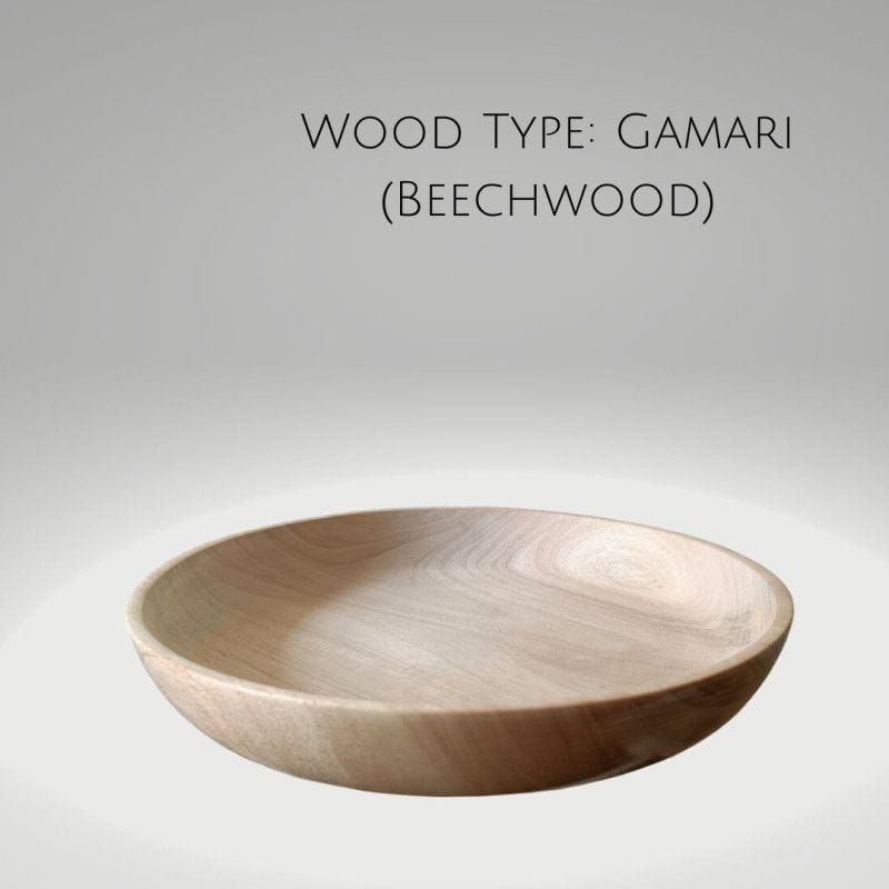 Indigi Crafts Wooden Rice Plate