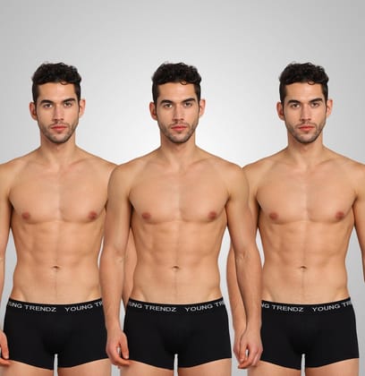 Young Trendz Men's Inner Trunk-S / BLACK-BLACK-BLACK