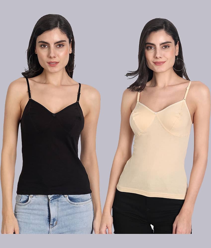 AIMLY Cotton Camisoles - White Pack of 2