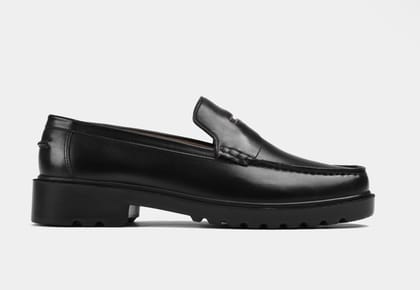 Black Leather Loafers | SoleSculpt Lite (Sale)-UK 8