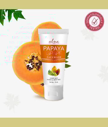 Alna Papaya Grape Face Wash 75ml For All Skin Type , Pack of 1