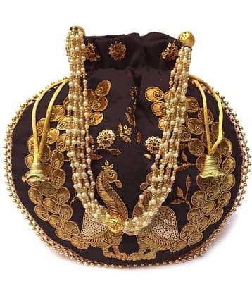 Apratim Black Silk Potli