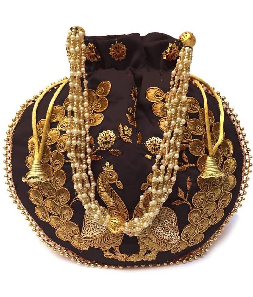 Apratim Black Silk Potli