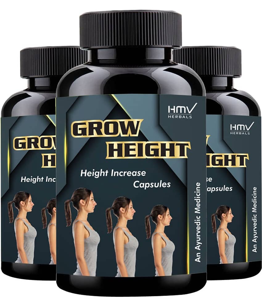 Hmv Herbals Grow Height Herbal Height Growth Capsule 90 No.S Pack of 3