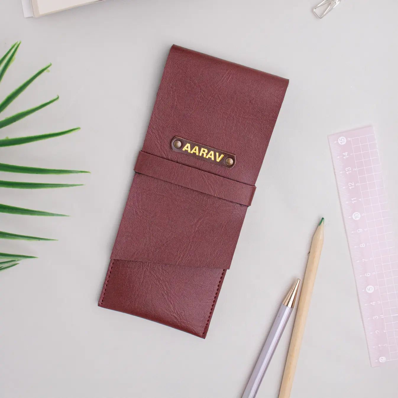 PERSONALISED PENCIL CASE - MAROON-Maroon