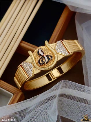 Superior Diamond Snake Logo Kada  for Men KD-030-6 inch