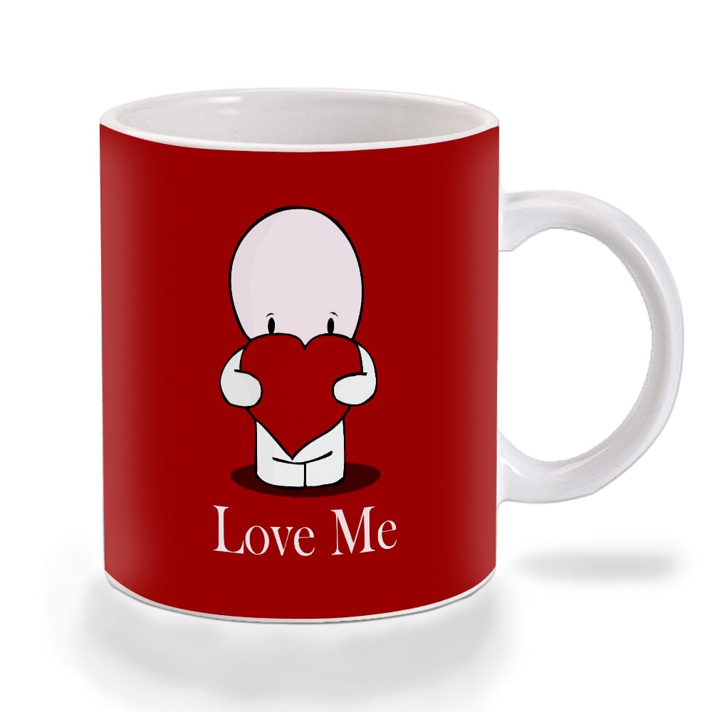 Multicolor Love Me Ceramic Mug