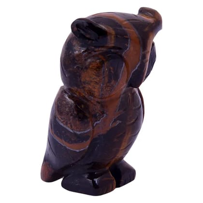 Tiger Eye Owl, Fengshui, Good Luck Symbol of Wisdom and Protection from Evil, Statue, Laxmi Vahana PRI_120  by Krishna Impex