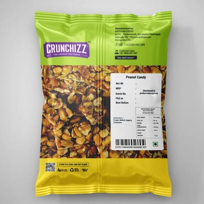 Crunchizz PEANUT CANDY (CHIKKI) I 350 Grams I Pack Of One