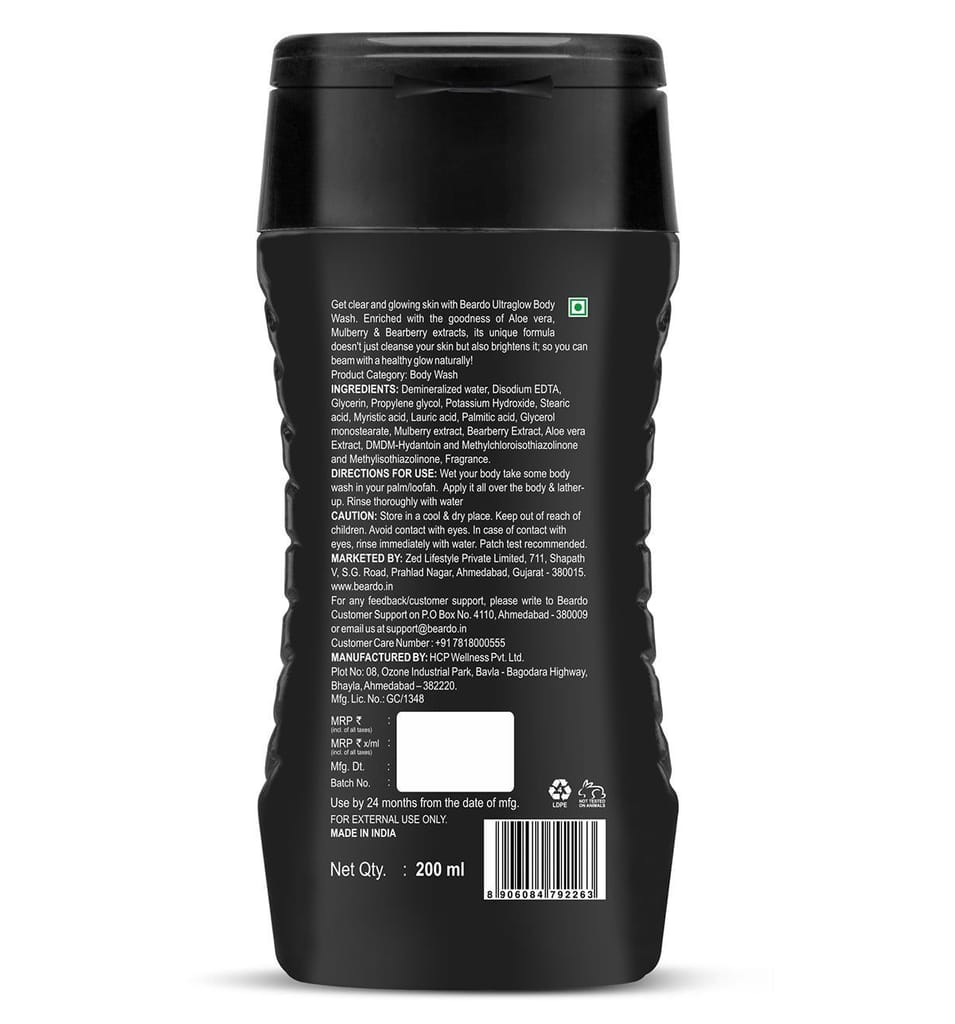 Beardo HEAD TO TOE GLOW Combo