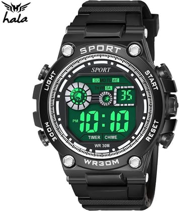 Hala - Black Silicon Digital Men's Watch