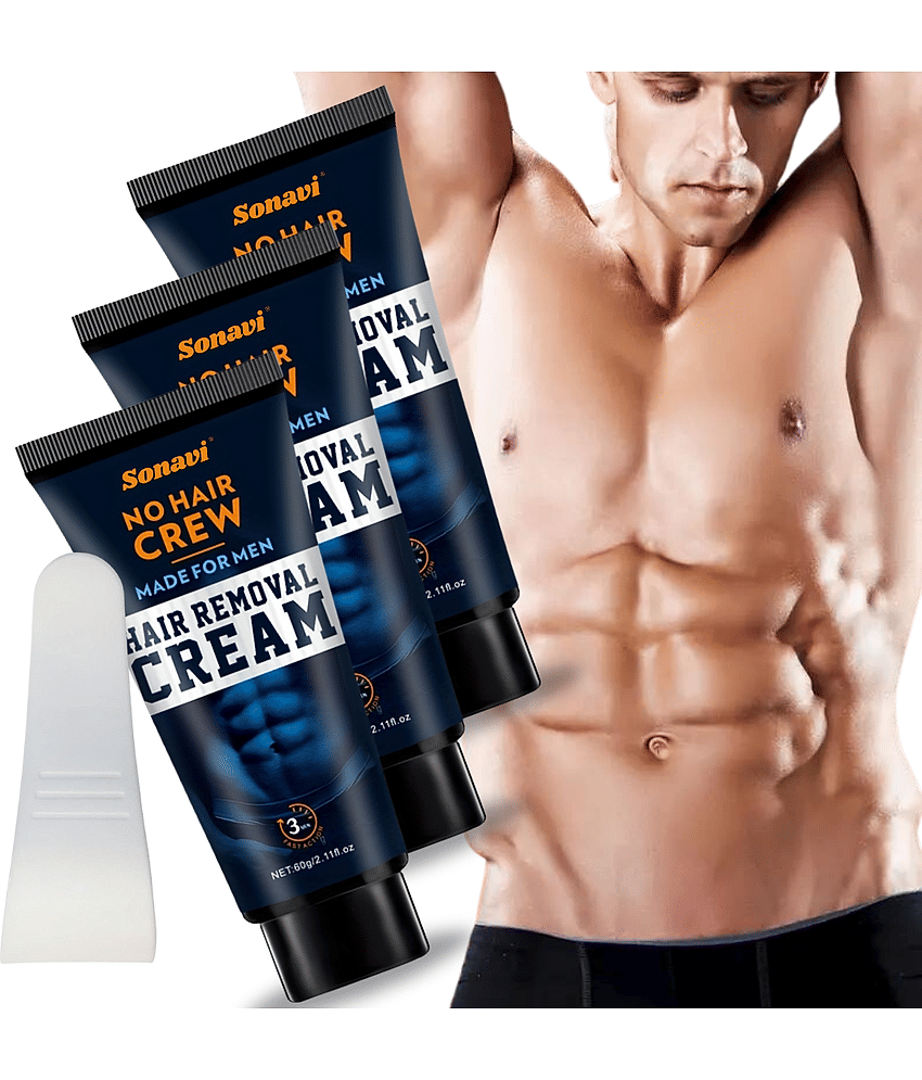 Sonavi Natural Hair Removal Cream for Men 60g ( Pack of 3 )